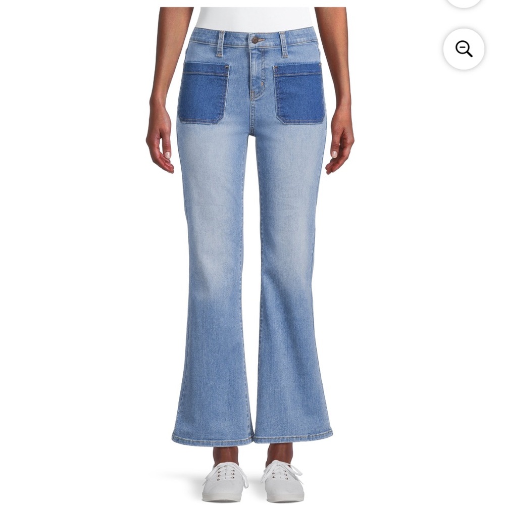 Time and Tru Blue Flare Wide Leg Jeans